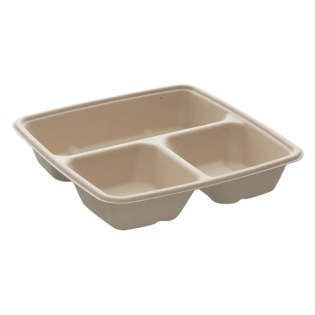 BEPULP SQUARE TRAY 3 COMPARTMENT X300(Z)